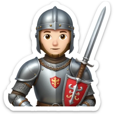 medieval knight sticker