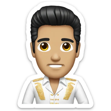 Elvis Presley With a Bow sticker