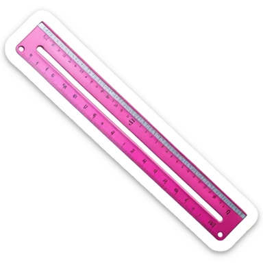 mac os icon, ruler, measures, vivid pink sticker