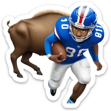 Josh Allen football player riding buffalo sticker