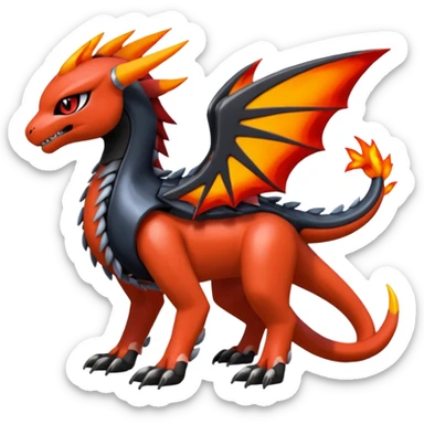 Meloetta-Dialga-Litten-Guilmon-Darkrai-Pokémon-Fakémon-fusion-hybrid-creature sticker