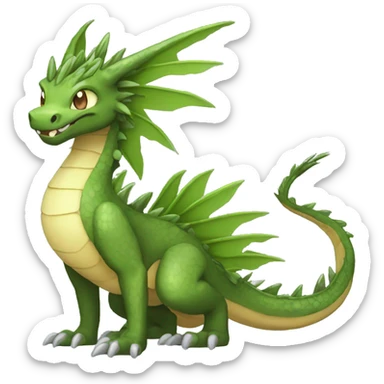  Legendary Earthly Muddy Jungle Grass Dragon Fakemon sticker