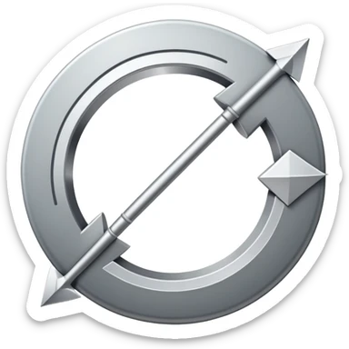 two arrows forming a circular loop pointing in an anticlockwise direction, refresh symbol sticker