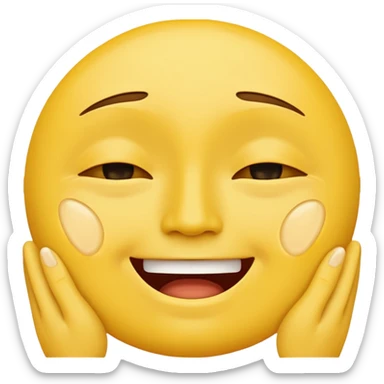 make an emoji of a yellow face sobbing and then an overlap of the same face on top of that smiling sticker