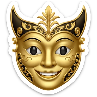 theatrical mask icon sticker