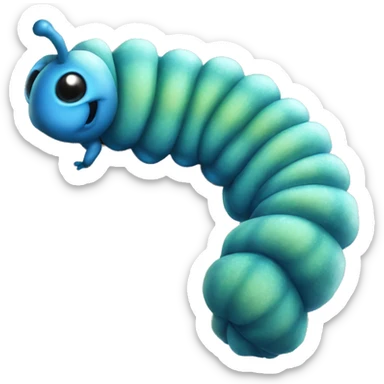 absolem blue catepillar realistic sticker