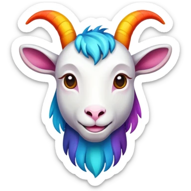 Make a Message with colorful Message is GOAT sticker
