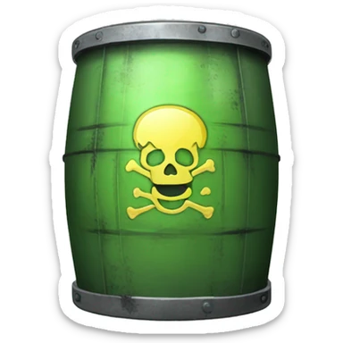 radioactive toxicity barrel sticker