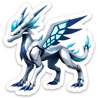 Futuristic Suicune-Dialga-Kyurem-Reshiram-Creature, (full body) sticker