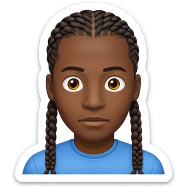 guy with cornrows sticker