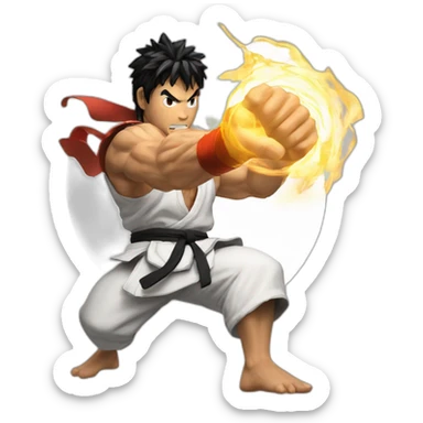 Ryu hadoken sticker