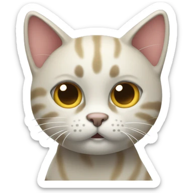 A Wave cat who is looking to the left sticker