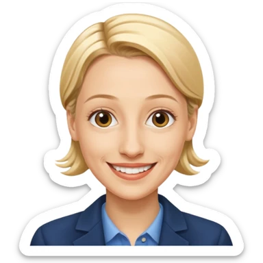 German politician Alice Weidel in a super realistic style sticker