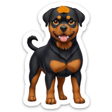 Rottweiler dog body slim tall sticker