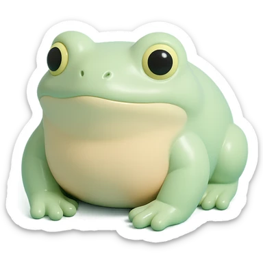 realistic bufo frog doll, vinyl figure style, shiny surface, collectible toy, no background sticker