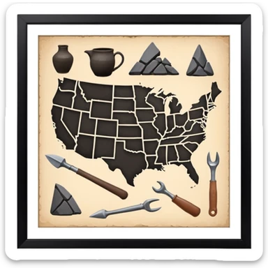 Midwestern United States Archaeology sticker