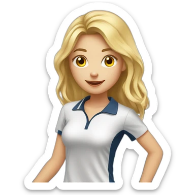 table-tennis-player-blondy-girl sticker