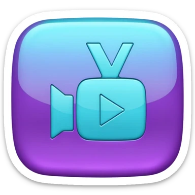 Purple and Cian Symbol youtube app sticker
