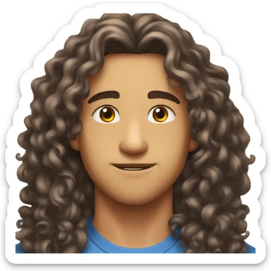 majestic very cute guy that wears makuo super cute and zesty long curly lucious locks fat 16 year old  sticker