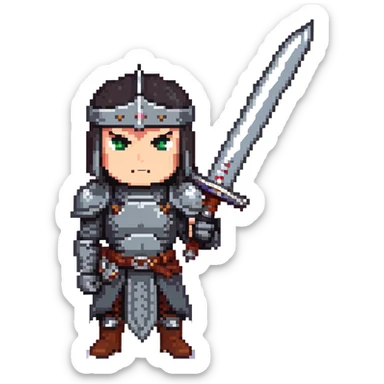 Guts from Berserk, black swordsman with massive sword, one eye, black armor, serious expression sticker