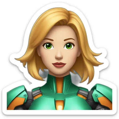 Scarlett johansson uhq dressed like samus aran sticker