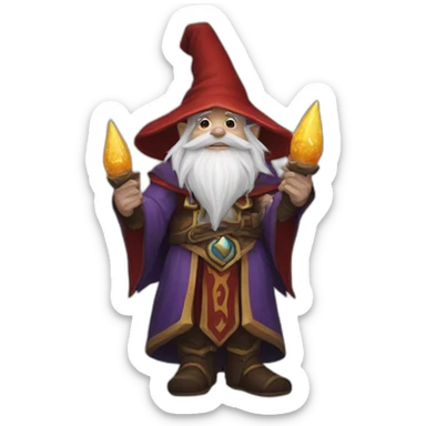 World of warcraft wizard gnome sticker