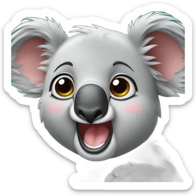 Koala joking sticker