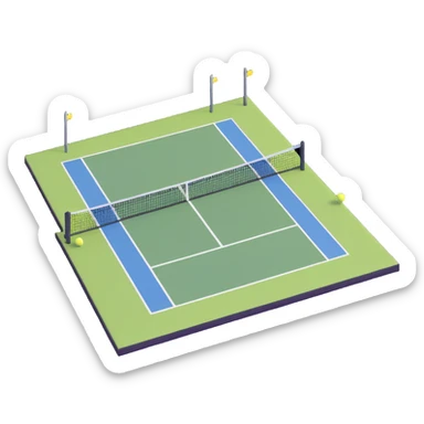 tennis court sticker