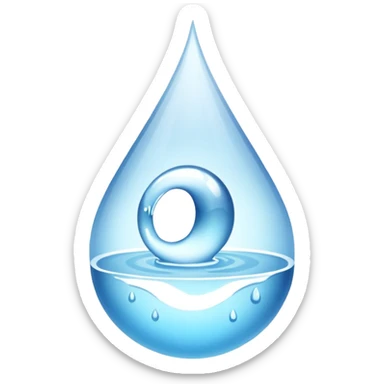 Gota de agua color blanco white sticker