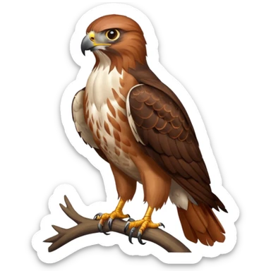 Red tailed hawk sticker