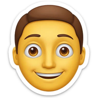 Create a yellow face nodding  sticker