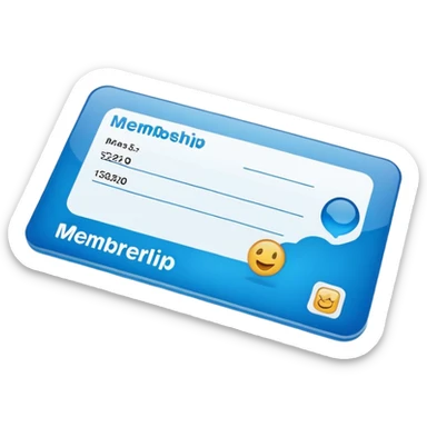 membership card  sticker