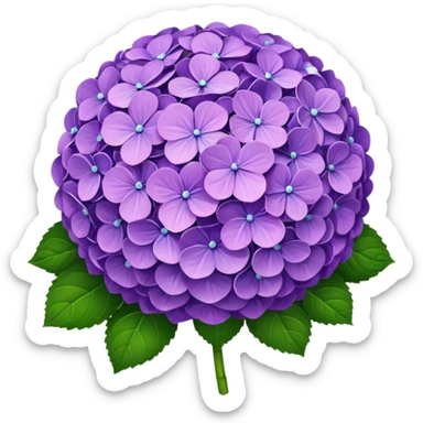 A purple hydrangea flower sticker