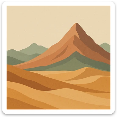 A modern desert mountain, wallpaper, modern sticker