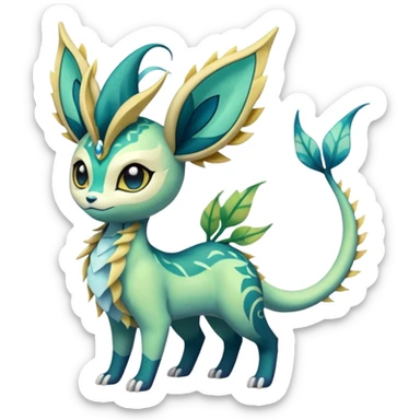 Colorful Exotic Meloetta-Vaporeon-Leafeon-Amaura-Venom-Stitch-Fakémon-creature-hybrid sticker