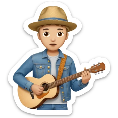 Junior H y Natanael Cano tocando la guitarra  sticker