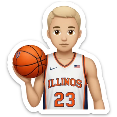 Will Riley Illinois basketball  sticker