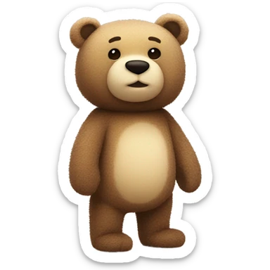 whole body of bear in jellycat style sticker