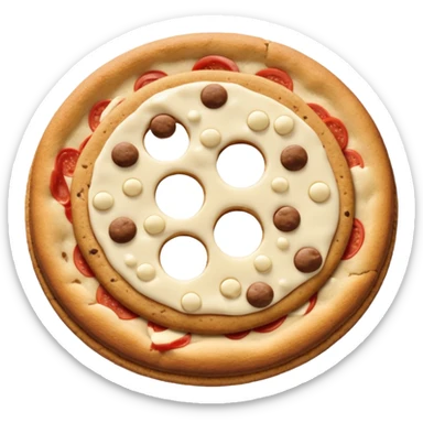 White chocolate chip chips ahoy cookie no face less pizza shaped sticker