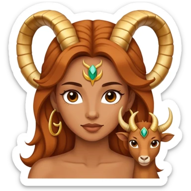 Woman capricorn sticker