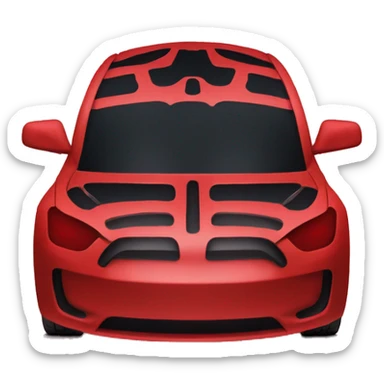 Red tesla sign emoji sticker
