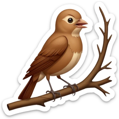 Nightingale bird sticker