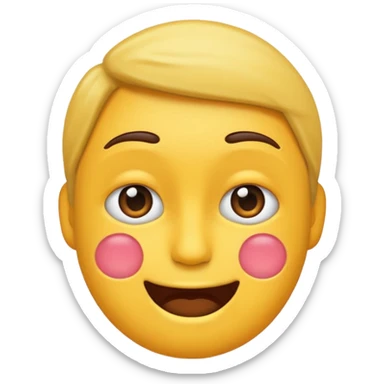 Make me a emoji backing off but embarrassed sticker