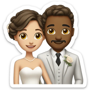 Cute couple getting married  sticker
