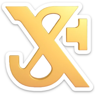 golden plus sign sticker