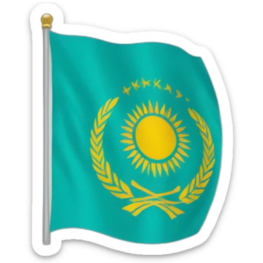 Flag of kazakhstan sticker