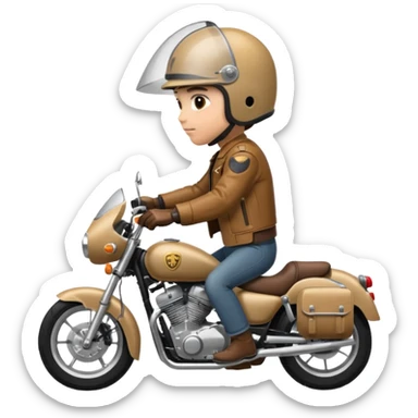 rider riding motorbiker sticker