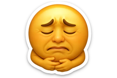 emoji stile iphone che riguarda l'argomento "stipsi/andrò al bagno oggi?", iperrealistico 4k sticker