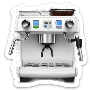 White terrakafe coffee espresso machine  sticker