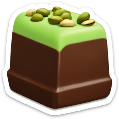 A bar of Dubai chocolate filled with Green pistachio cream sticker